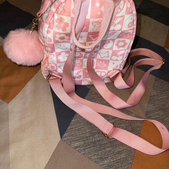 Pink Patterned Kids Backpack - Picture 3 of 4